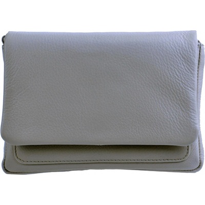 Estelle malá kožená crossbody kabelka ET-0985 světle šedá