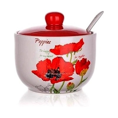 BANQUET Cukřenka se lžičkou Red Poppy OK 60ZF1168RP – Zboží Mobilmania