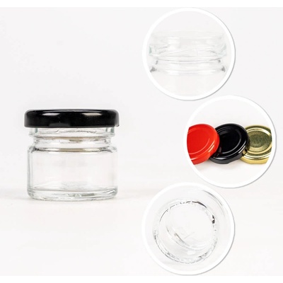 Skleněná nádoba 10ks 30ml 4cm dóza s víčkem