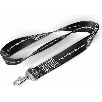 Šňůrka na krk SNOWBITCH Snowbitch wire lanyard Black (BLACK)
