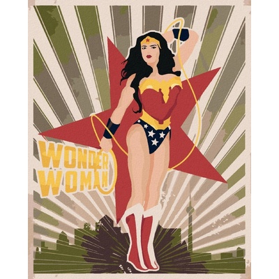 Zuty Wonder woman hvězda 40 x 50 cm vypnuté plátno na rám 8596530191735
