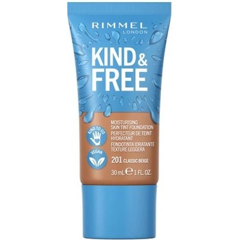 Rimmel London Kind & Free Skin Tint Foundation хидратиращ фон дьо тен 30 ml нюанс 201 Classic Beige