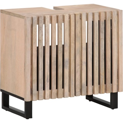 vidaXL Шкаф за баня 62x34x58 см масивно мангово дърво (377532)