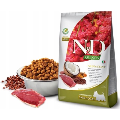 N&D dog QUINOA GF adult mini skin & coat duck & coconut 7 kg