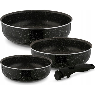 Konighoffer Sada pánví Spinel Black 20/24/28 cm, 4 kusy, nepřilnavý povrch