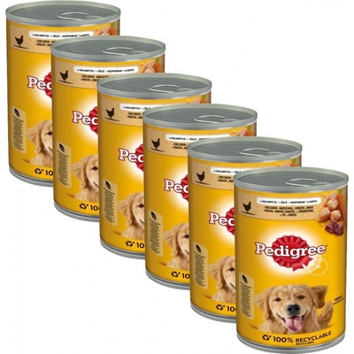 Pedigree Adult s kuracím a mrkvou 6 x 1200 g