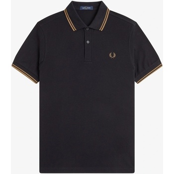 Fred Perry Блуза с яка Fred Perry Short Sleeve Twin Tipped Polo Shirt - Black/Shade S77