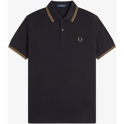 Fred Perry Блуза с яка Fred Perry Short Sleeve Twin Tipped Polo Shirt - Black/Shade S77