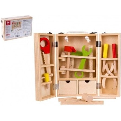 Teddies náradie drevo 30 ks v drevenom kufríku