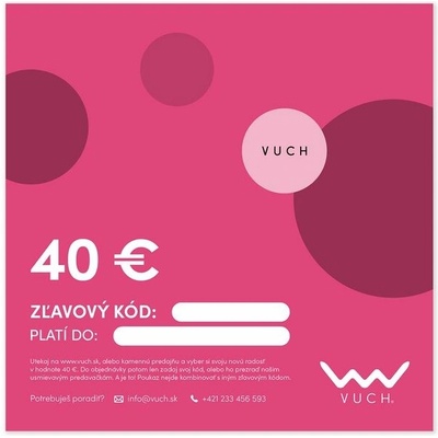 VUCH Elektronická darčeková poukážka v hodnote 40 €
