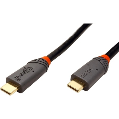 Lindy 36902 USB 3.2 Gen2x2 USB-C ® zástrčka, USB-C ® zástrčka, 1,5m, černý, šedý