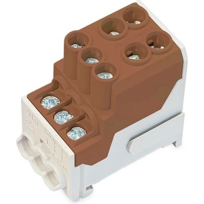 Eleman Blok pro rozdělení fází UVB 100 L B, 1pól., 101A, AL/CU, 1000V, hnědý