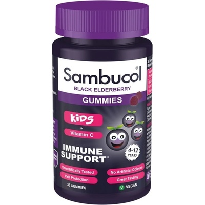 Sambucol Kids + Vitamin C, 30 желирани дражета, Sambucol