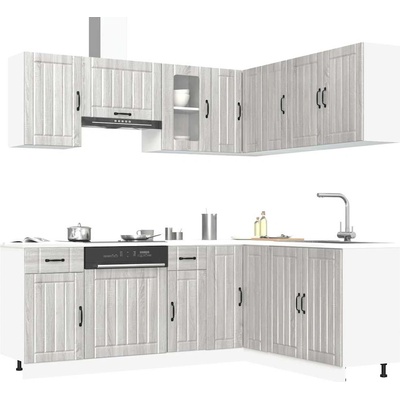 vidaXL Комплект кухненски шкафове от 11 части Kalmar, инженерно дърво (3314947)