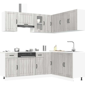 vidaXL Комплект кухненски шкафове от 11 части Kalmar, инженерно дърво (3314947)