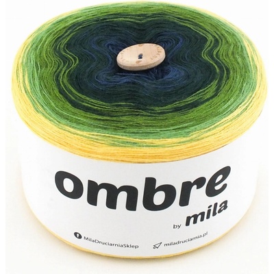 MILA Příze OMBRE Classic 1200m/3nitky M014R - Paví očko II.