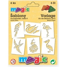 Magic šablony papírové 6 ks sada U PTÁCI