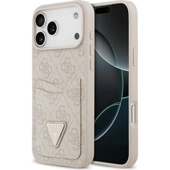 GUESS 4G Nauble Card Triangle Case за iPhone 17 Pro Max - розов (3666339552732)
