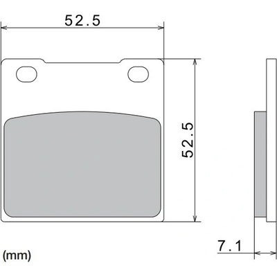 Brzdové destičky, NISSIN (semi-metalická směs) 2 ks v balení M501-376