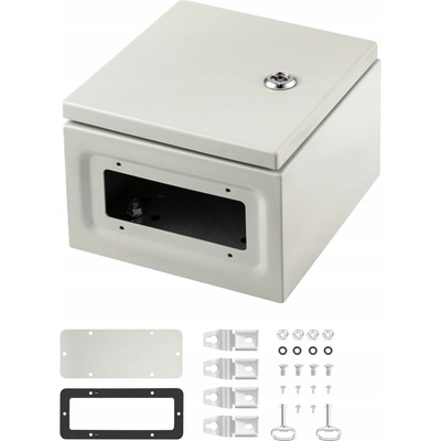Elektrická skříň 20x20x15 cm IP65 z uhlíkové oceli, uzamykatelná, vodotěsná