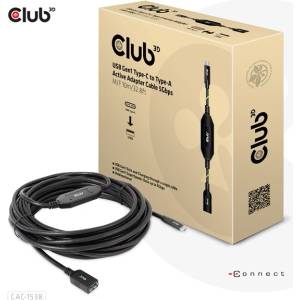 Club 3D Кабел Club 3D - CAC-1538 (USB-C Gen 1 към USB-A, 5Gbps, 10 м) (CAC-1538)