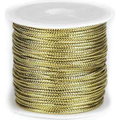 Lurexová šňůra plochá zlatá 1,1mm/30m