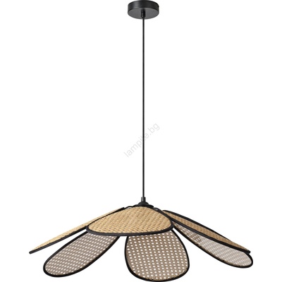 OSRAM - Висяща лампа на кабел DECOR RATTAN 1xE27/15W/230V Ø 69 см бежово/черно (P227827)