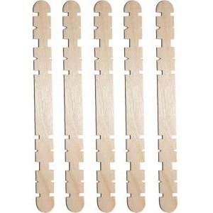 TITANUM Wooden corrugated sticks 10x114mm 50pcs