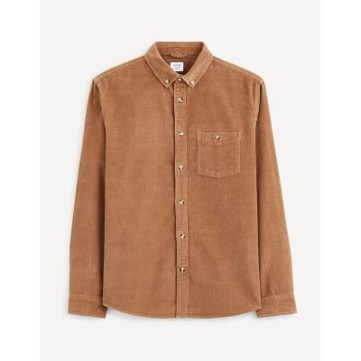 Celio Кафява мъжка риза от велур Celio Carduroys Celio | Kafyav | МЪЖЕ | S