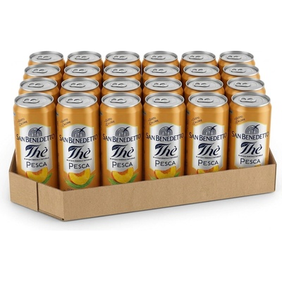 San Benedetto ledový čaj s broskví v plechovce 24 x 0,33l