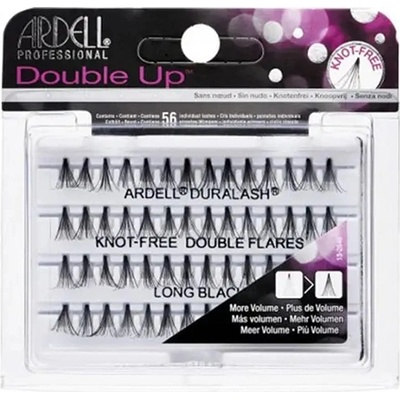 Ardell Double Up Duralash Knot-Free Double Flares Long Black изкуствени мигли на снопчета за жени 1 бр