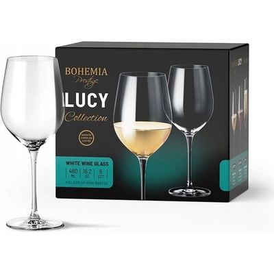BOHEMIA PRESTIGE LUCY POHÁR NA BIELE VÍNO 6 x 480 ml