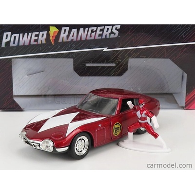 Jada Toyota 2000gt Coupe 1967 With Power Rangers FigureČervená Met Bílá 1:32