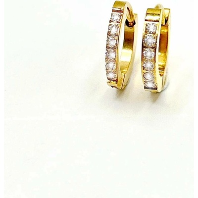 Steel Jewelry náušnice KROUŽKY GOLD chirurgická ocel NS231191