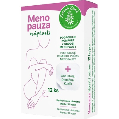 Zelená Země Menopauza - náplasti pro ženy, 12 ks