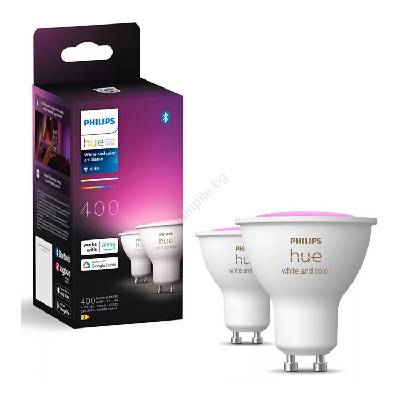 КОМПЛЕКТ 2x LED RGBW крушки Philips Hue WACA GU10/4, 2W/230V 2000-6500K, димируем (P6176)