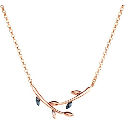 Savicki Náhrdelník ružové zlato diamant čierne diamanty SAVN07131 R C