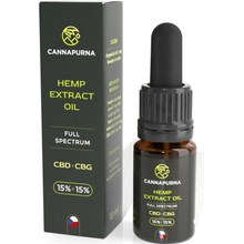 Cannapurna CBG konopný olej 15 % full spectrum THC 0,2 % 10 ml 2+1