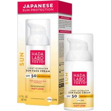 HADA LABO TOKYO SUN SPF 50 Voděodolný matující opalovací krém na obličej Light hydrator sun face cream 50 ml