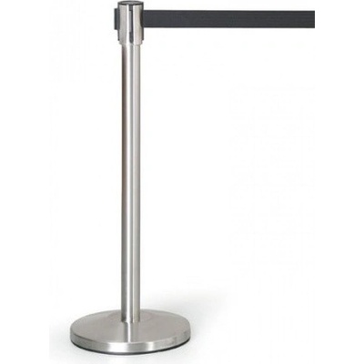 Zahradzovací stĺpik so samonavíjacím pásom, nerez matný/čierna