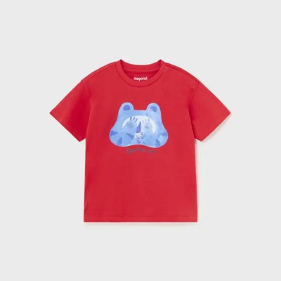 MAYORAL Тениска къс ръкав лентикулярен принт в цвят диня за бебе момче Mayoral