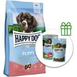 Happy Dog Sensible Puppy Лосос и Картофи 10 кг + 6x консерви Puppy & Junior + 10x Snack БЕЗПЛАТНО