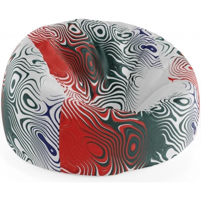 Sablio sedací vak Cocoon dvoubarevná abstrakce 115 x 75 cm x 45 cm
