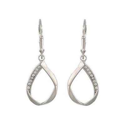 INFINITYSILVER Stříbrné visací náušnice zirkonové LINA OEZ471