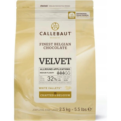 Callebaut čokoláda Velvet bílá 2,5 kg