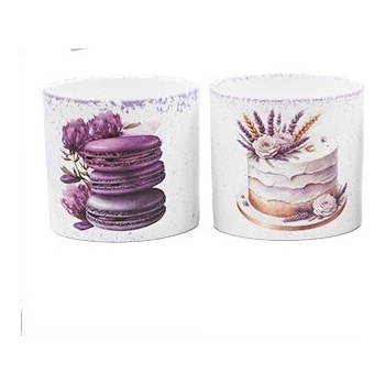 Декоративна керамична кашпа Сладкиши ф13х12см 1бр (02-23482)