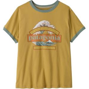 Patagonia Дамска тениска Patagonia Women's Great Waves Ringer Tee T-shirt - Lynx Tan (916-6166-0314)