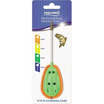 CRALUSSO - Kŕmidlo + plniaca forma Fluo Rocket Method zelený 40 g