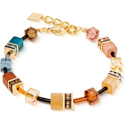 COEUR DE LION Náramok so Swarovski krištáľmi, tigrím okom a polarisom 2838301131