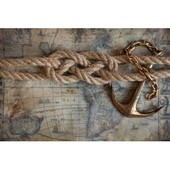 DIMEX ART s. r. o Флизелинов фототапет възел на стара карта 375 x 250 см